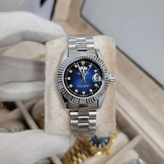 Rolex Day Date Silver (Blue Dial)